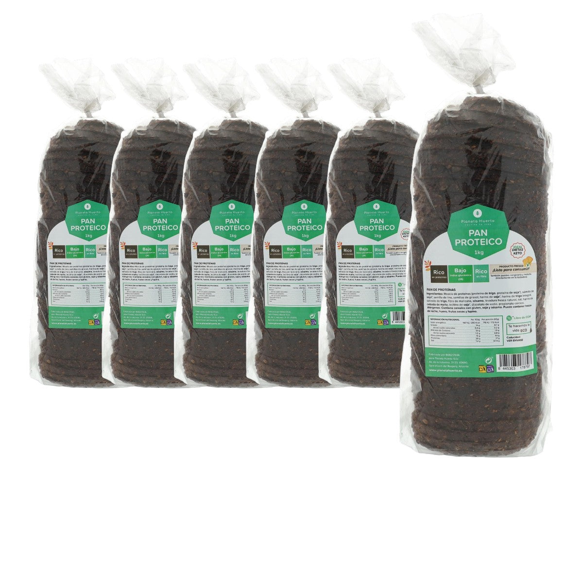 Pack 6x Pan proteico Planeta Huerto 1 kg