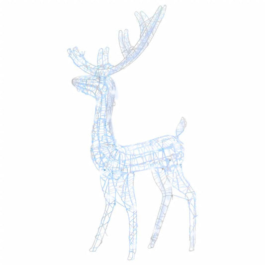 Vidaxl Adorno Reno De Navidad Acrílico Blanco Frío 140 Leds 120 Cm_0