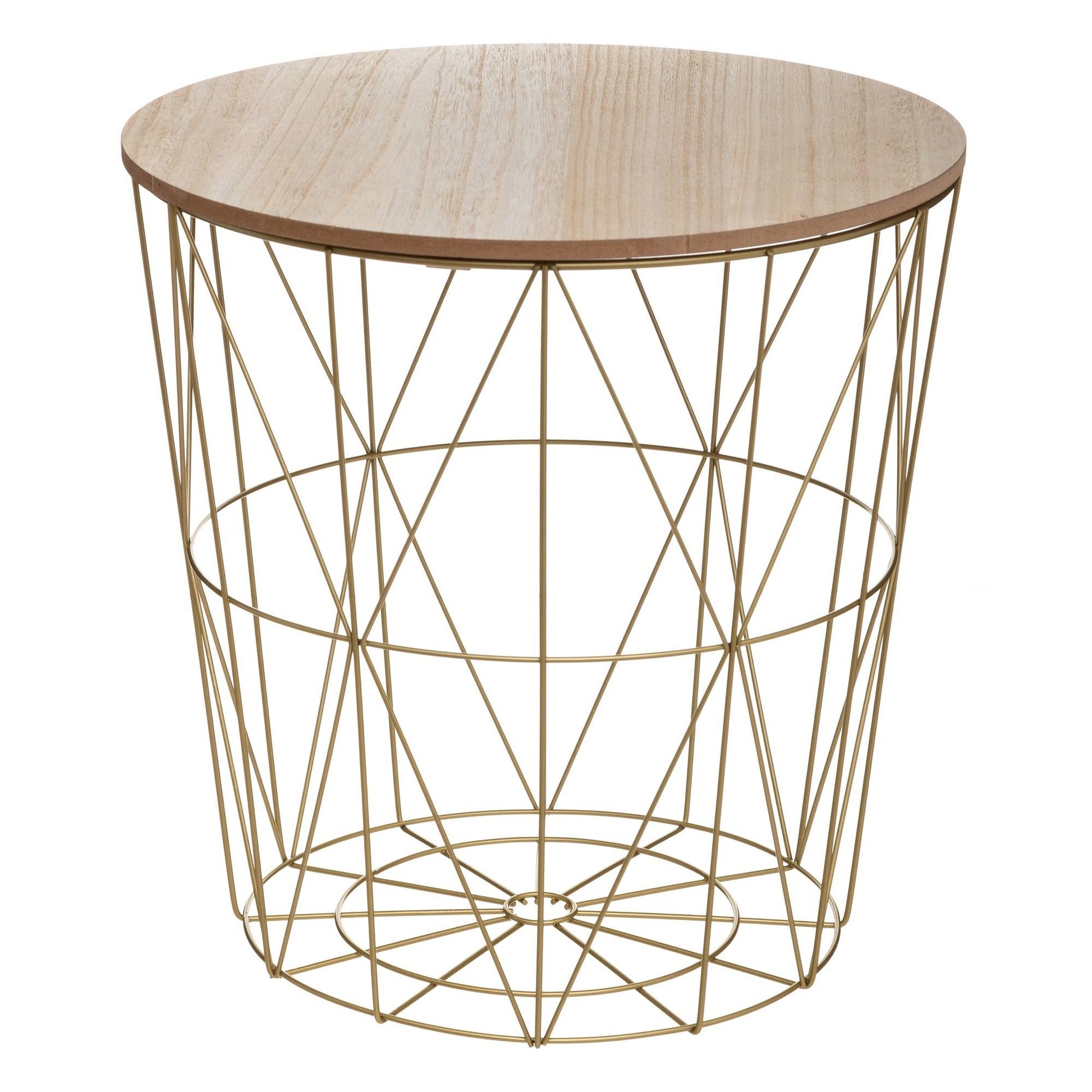 Well Home Mesa Auxiliar De Metal 'kumi' Gold Ø40x41cm_0