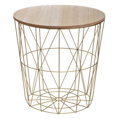 Well Home Mesa Auxiliar De Metal 'kumi' Gold Ø40x41cm_0