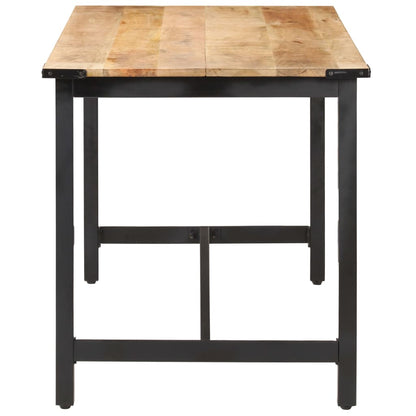 Mesa De Comedor De Madera Maciza De Mango Rugosa 140x70x76 Cm_1