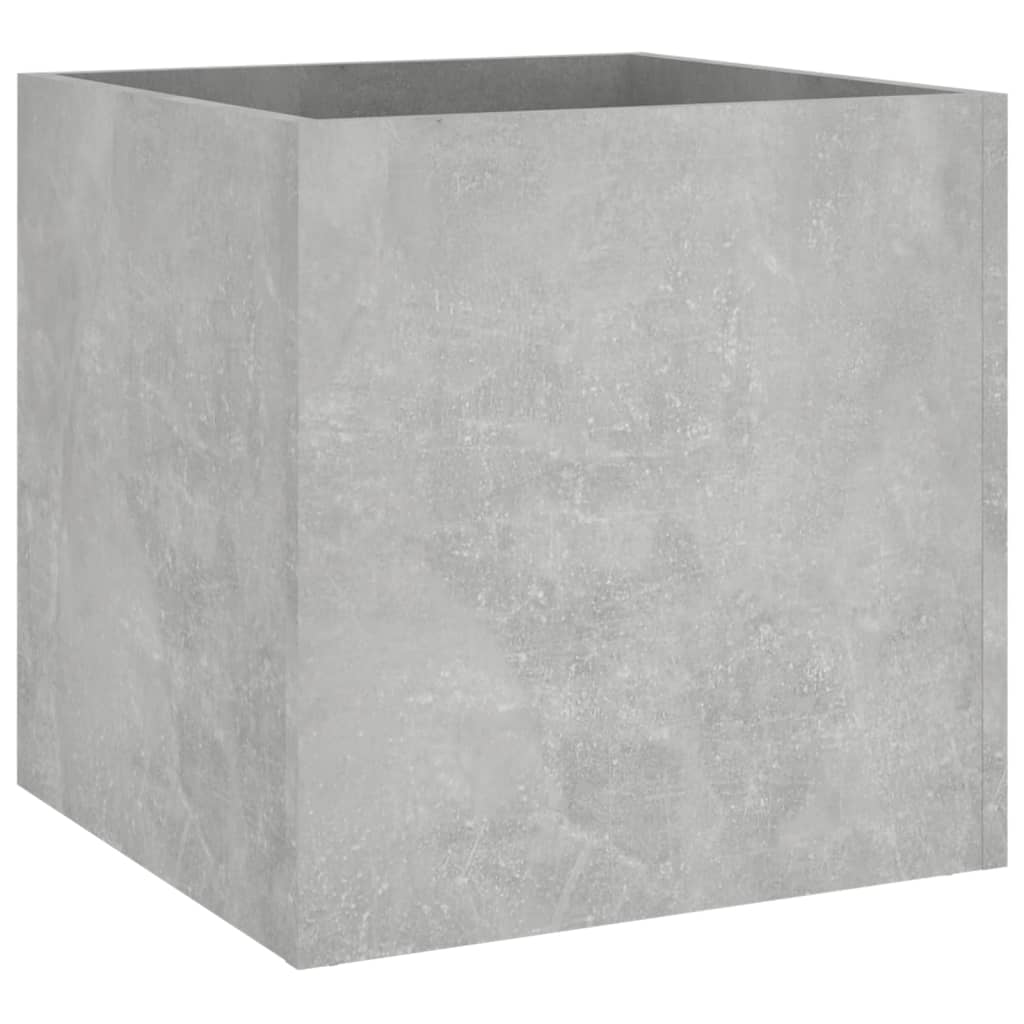 Jardinera De Madera De Ingeniería Gris Hormigón 40x40x40 Cm_0