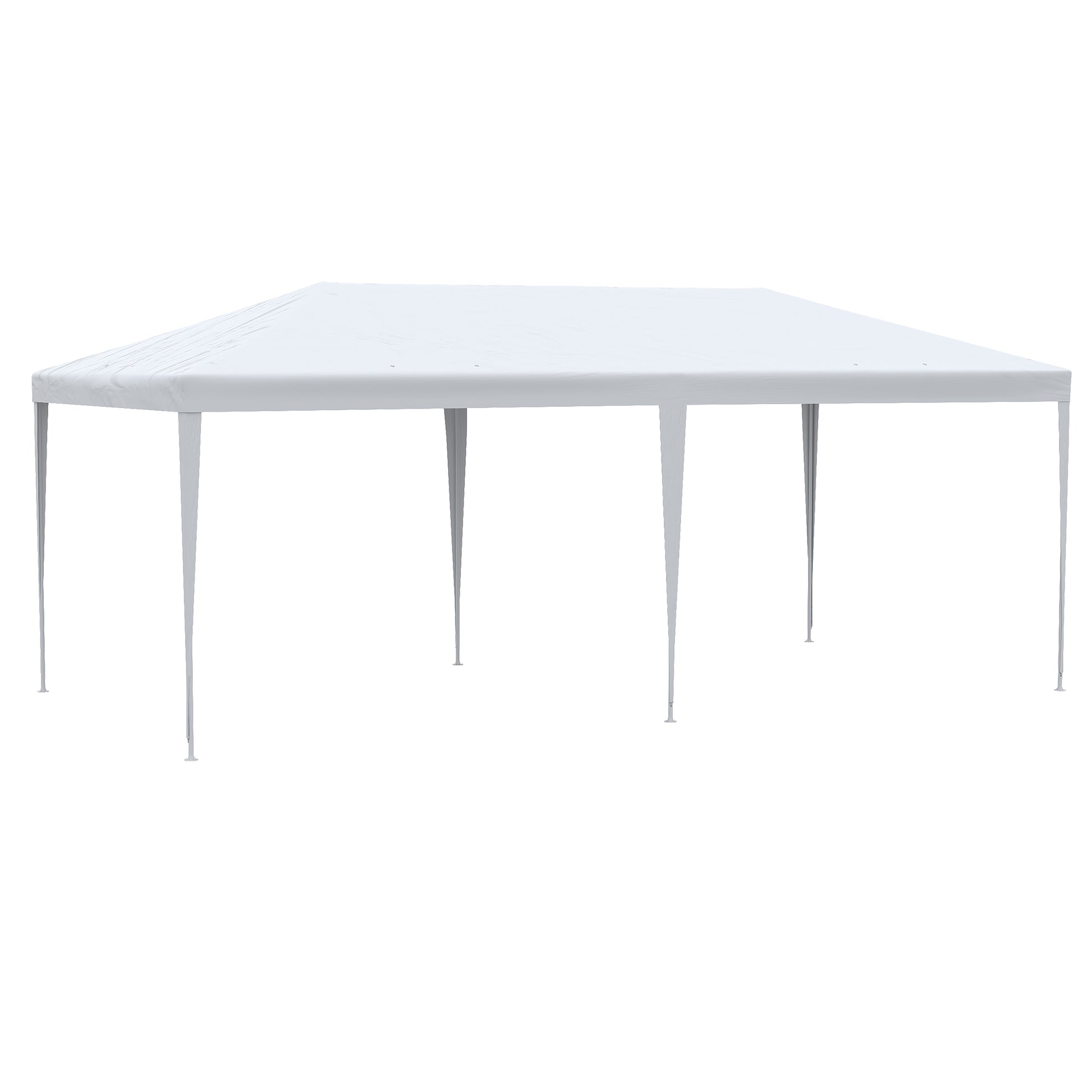 Outsunny Carpa De Jardín 6x3m Con 4 Paredes Laterales 2 Ventanas Visibles Blanco_4