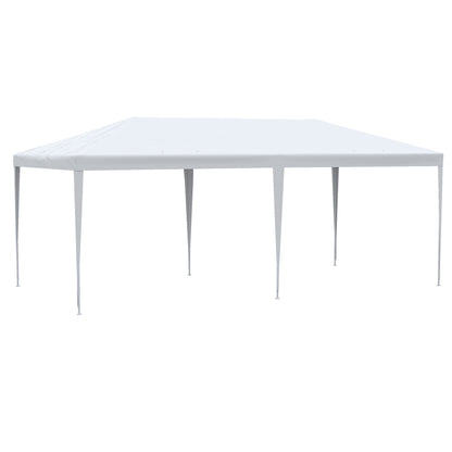 Outsunny Carpa De Jardín 6x3m Con 4 Paredes Laterales 2 Ventanas Visibles Blanco_4