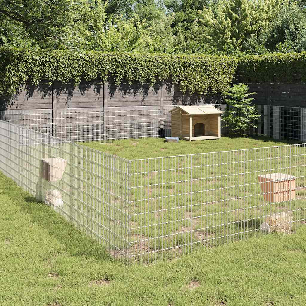 Vidaxl Recinto Corral Animales 48 Paneles Hierro Galvanizado 54x80 Cm_1