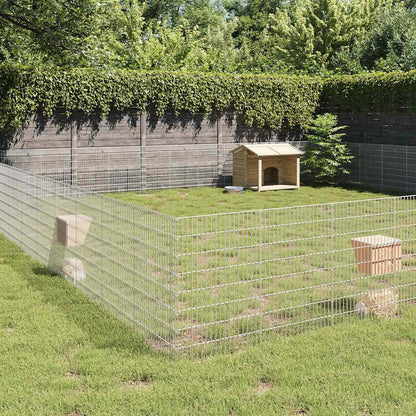 Vidaxl Recinto Corral Animales 48 Paneles Hierro Galvanizado 54x80 Cm_1