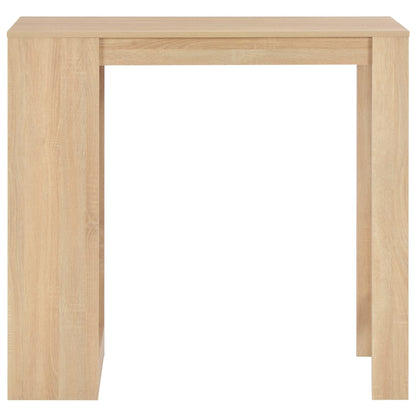 Mesa Alta De Cocina Con Estantería Color Roble 110x50x103 Cm_0