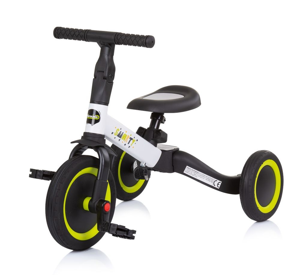 Triciclo Convertible En Bicicleta Con Pedales Smarty Lime_0