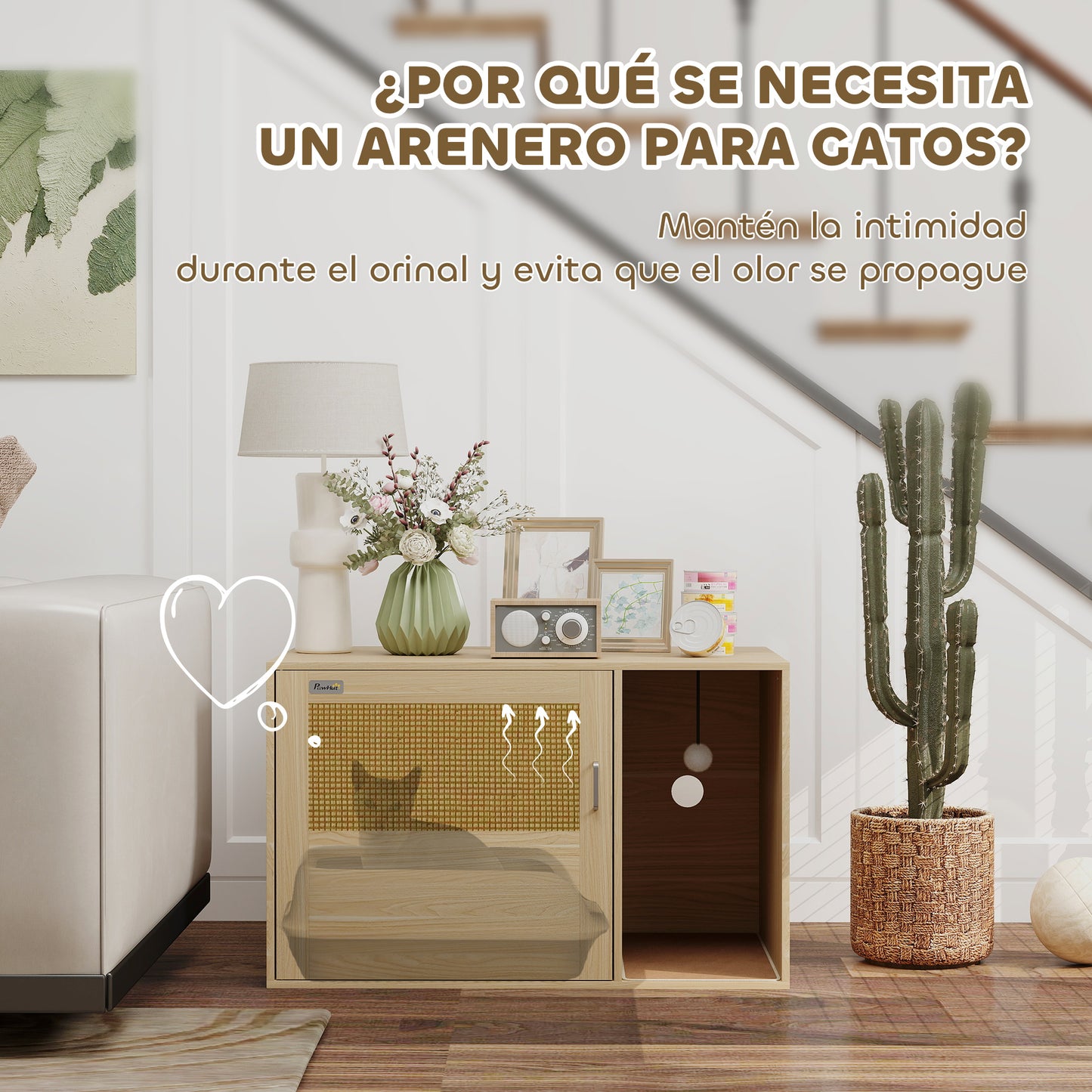 Pawhut Mueble Arenero Para Gatos_4