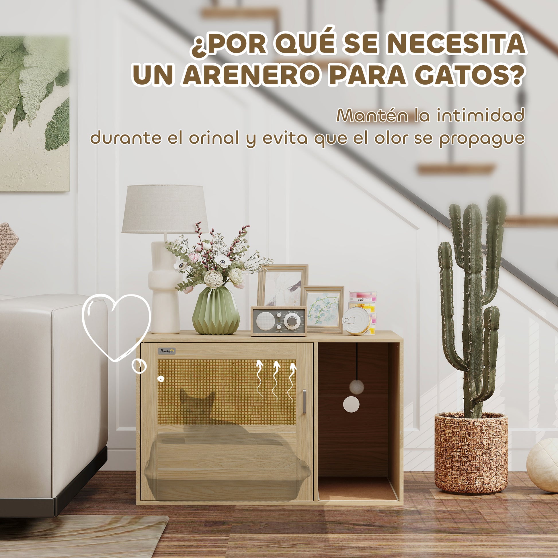 Pawhut Mueble Arenero Para Gatos_4