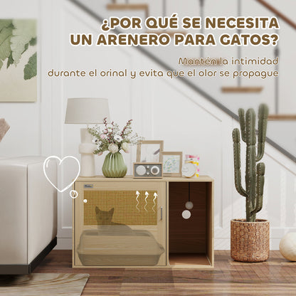Pawhut Mueble Arenero Para Gatos_4