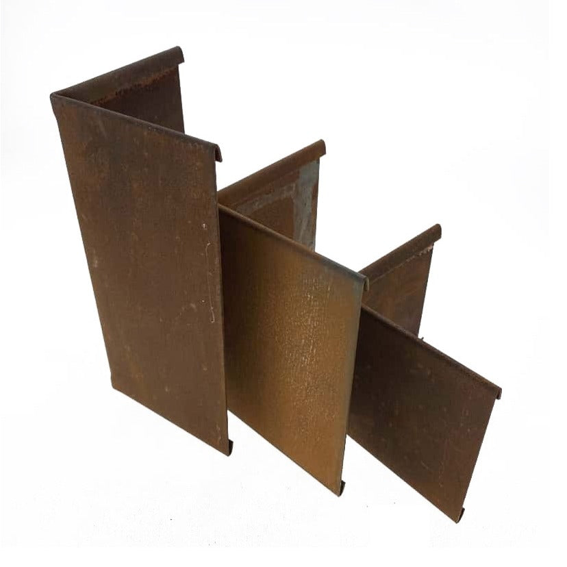 Unión 90º Borduras De Acero Corten / 20 Cm / Redondeado_1