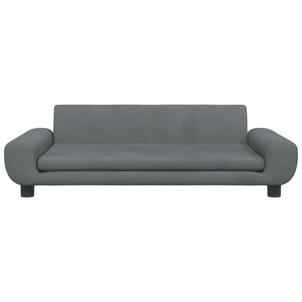 Cama Para Perros De Terciopelo Gris Oscuro 100x54x33 Cm / Vetonek_4