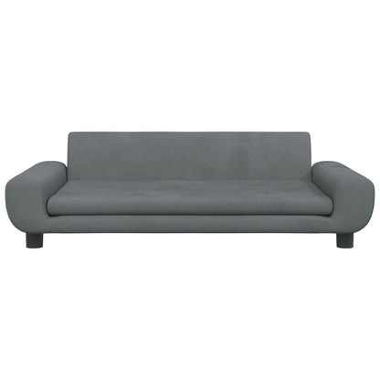 Cama Para Perros De Terciopelo Gris Oscuro 100x54x33 Cm / Vetonek_4