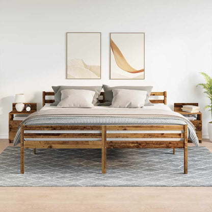 Mesillas De Noche 2 Uds Con 2 Cajones Madera Vieja 40x33x60 Cm_1