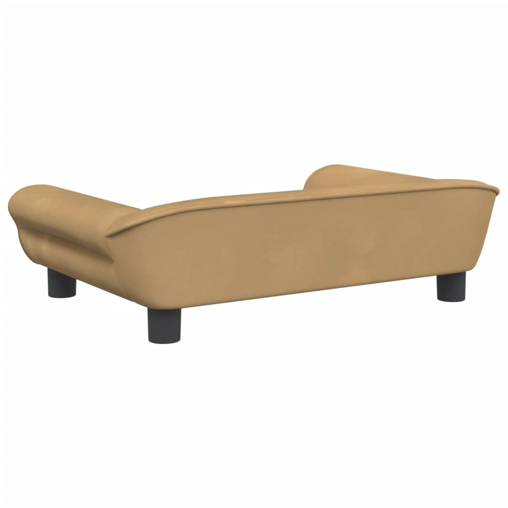 Cama Para Perros De Terciopelo Marrón 70x48x22 Cm / Vetonek_1