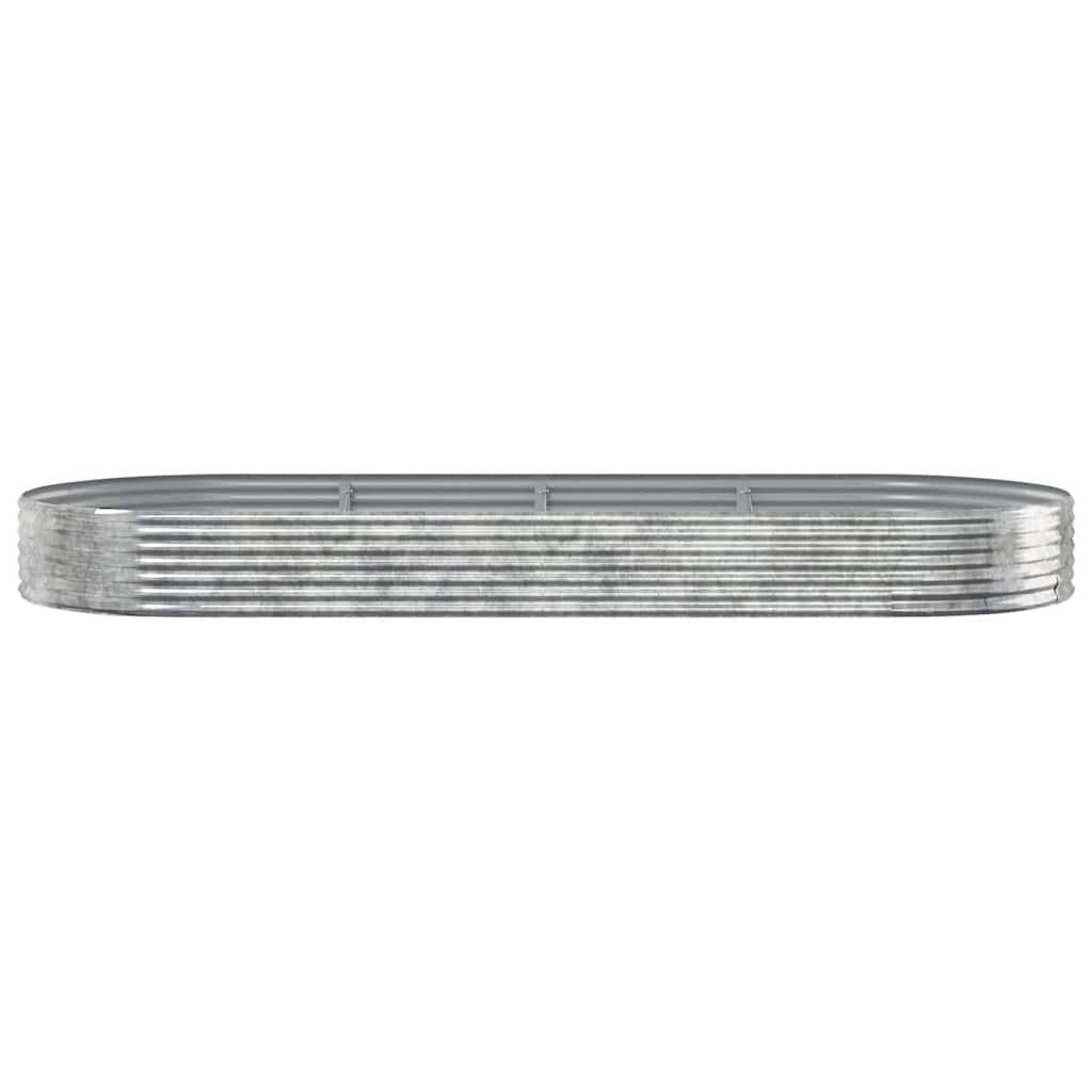 Jardinera Arriate Acero Galvanizado Plata 373x140x36 Cm_2