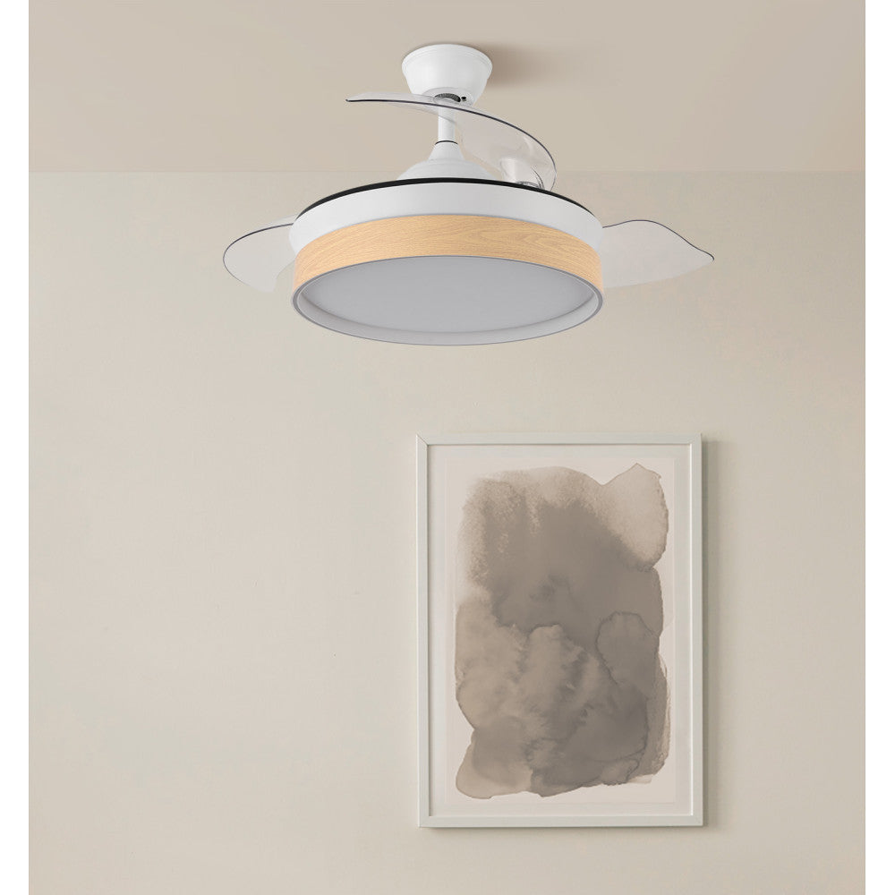 Ventilador Dc Iglu Blanc/hay 72w 6120lm 91d 3asp.desplegables 3000-4000-6000k Remoto, Temporizador, Memoria_2