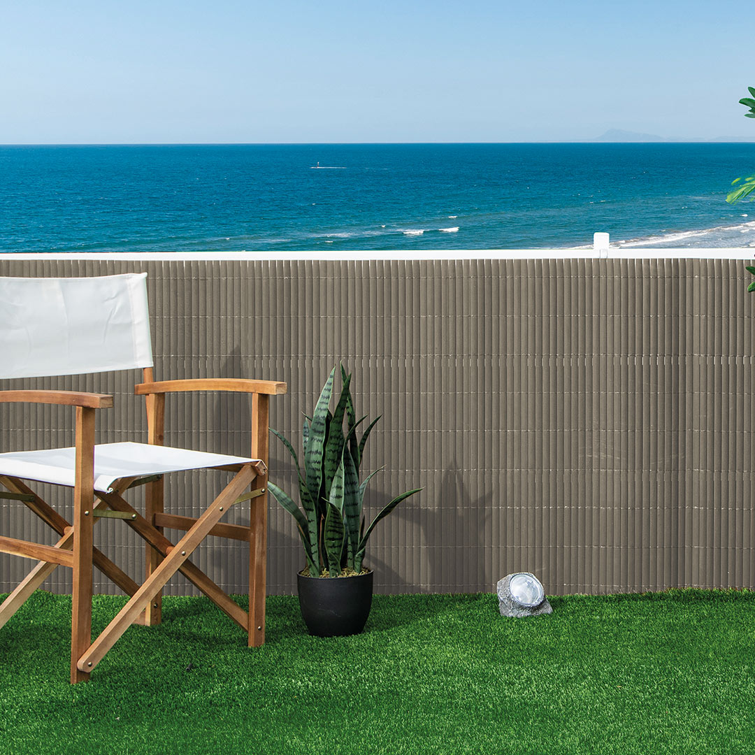 Cañizo Pvc Superior D/c Piedra - Alta Calidad Y Durabilidad 2x3 M / Multicolor_0