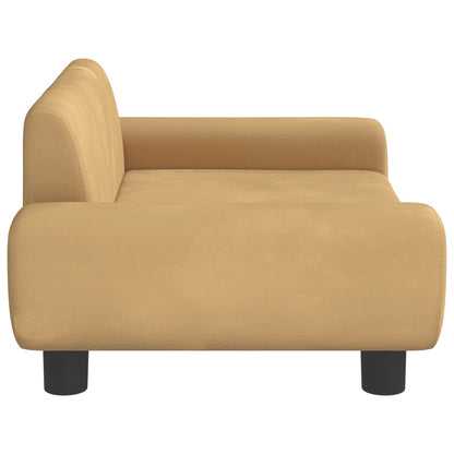 Cama Para Perros De Terciopelo Marrón 70x45x33 Cm / Vetonek_4