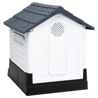Vidaxl Casa Para Perro Gris 57x68x66 Cm Polipropileno_3