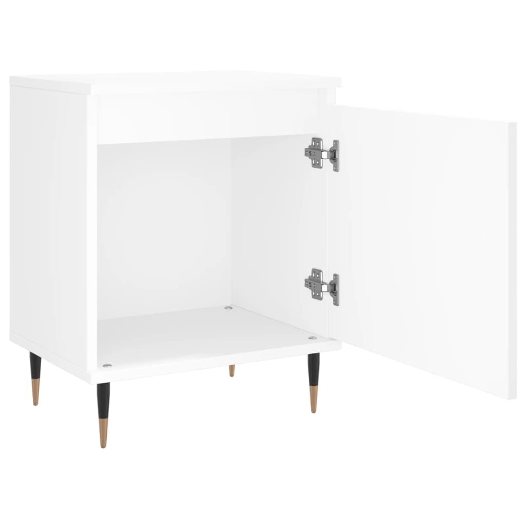 Mesitas De Noche 2 Uds Madera De Ingeniería Blanco 40x30x50 Cm_4