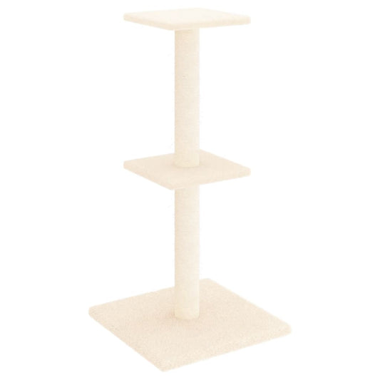Rascador Para Gatos Con Postes De Sisal Color Crema 73 Cm_0