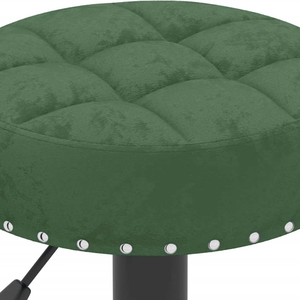 Taburetes De Cocina 2 Unidades Terciopelo Verde Oscuro_5