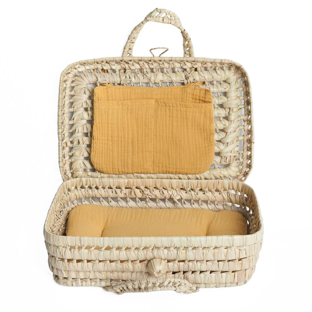 Maleta Mimbre Muñeca Bobble Mostaza_0