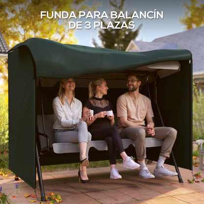 Outsunny Funda Columpios Jardín Con Cremallera Cubierta Muebles De Exterior_4