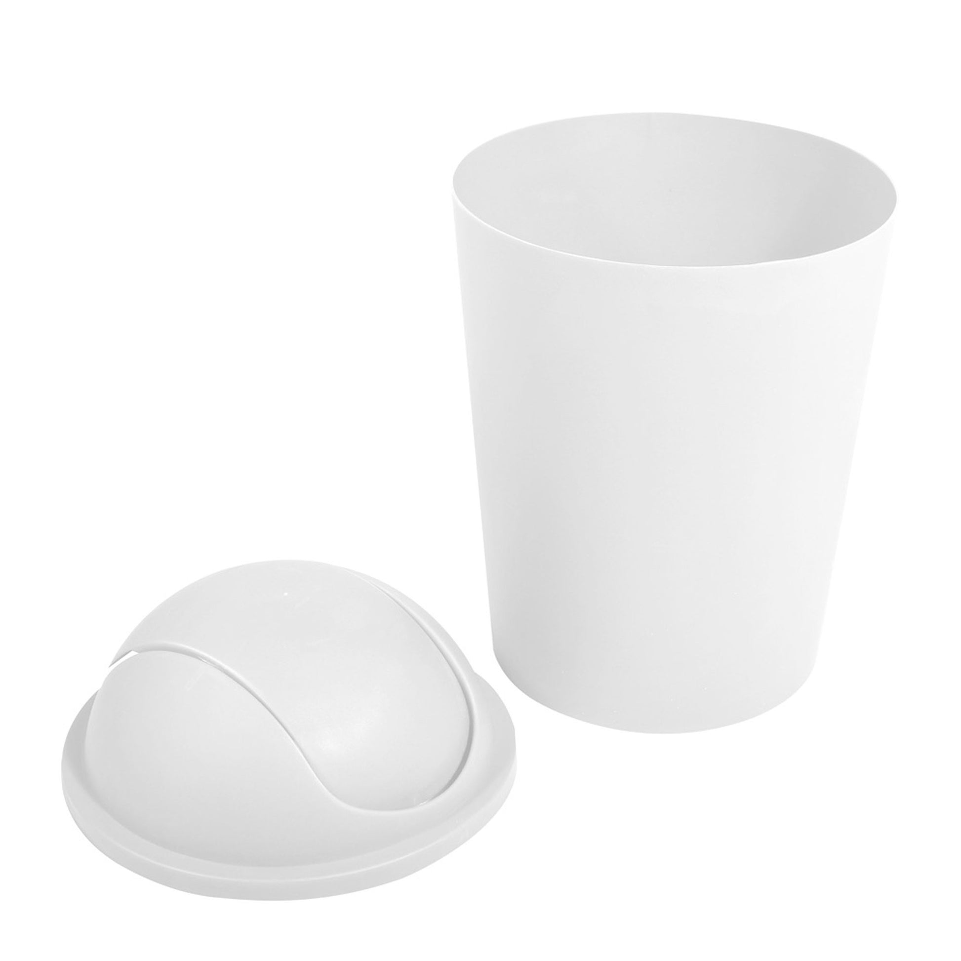 Cubo De Basura ako 5,5l Con Tapa Abatible Blanca_4