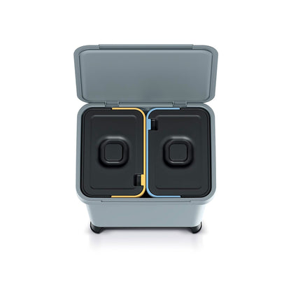 Sistema Clasificador De Reciclaje 2x10l Color Gris Keden