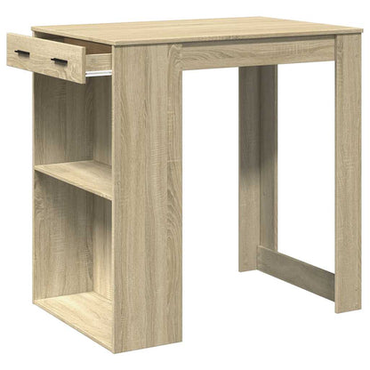 Mesa Alta De Bar Madera Ingeniería Roble Sonoma 102x70x103,5 Cm_2