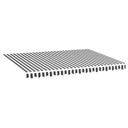 Tela De Repuesto Para Toldo Gris Antracita Y Blanco 4x3 M Poliéster_0