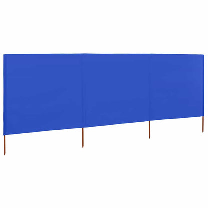 Vidaxl Paravientos De Playa De 3 Paneles Tela Azul Celeste 400x160 Cm_1