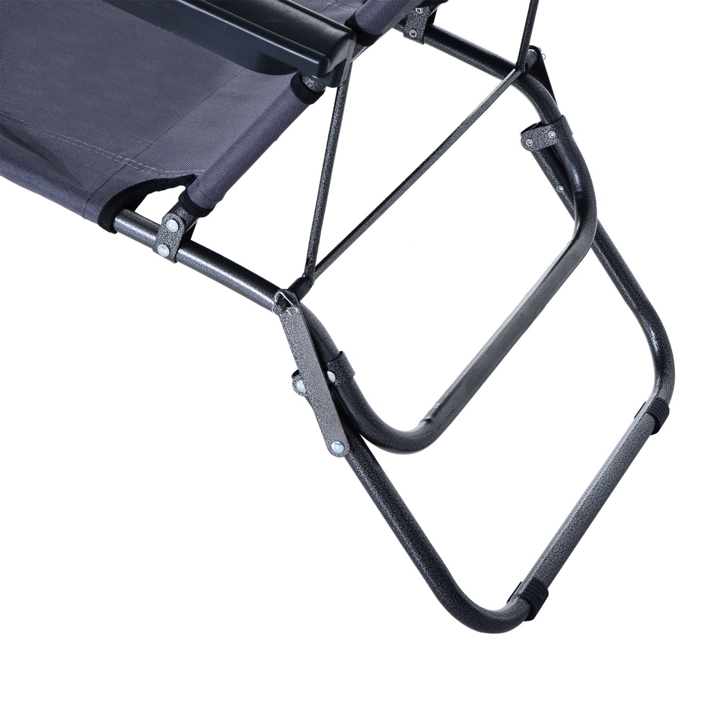 Outsunny Tumbona Reclinable Y Plegable Con Respaldo Ajustable 135x60x89 Cm Gris_4