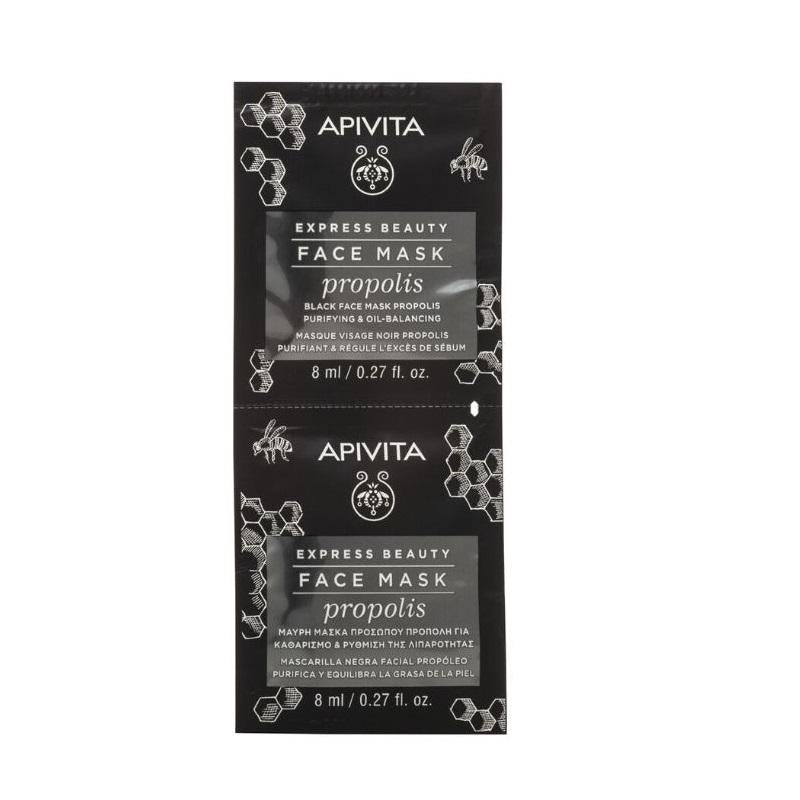 Mascarilla para piel joven grasa Express Beauty Apivita 2 x 8 ml