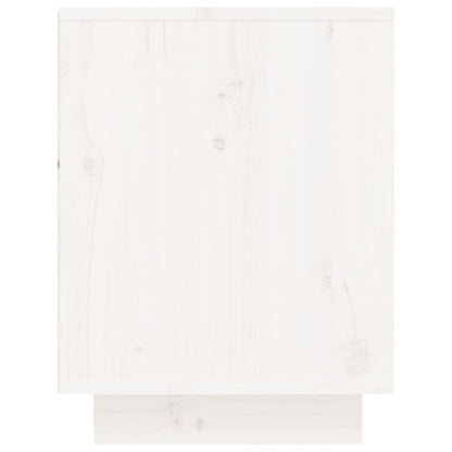 Armario Zapatero De Madera Maciza De Pino Blanco 60x34x45 Cm / Vetonek_3