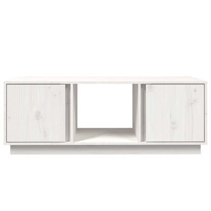 Mesa De Centro De Madera Maciza De Pino Blanco 110x50x40 Cm_3