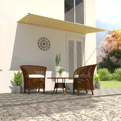 Toldo Retráctil 300x150 Cm Amarillo Y Blanco_1