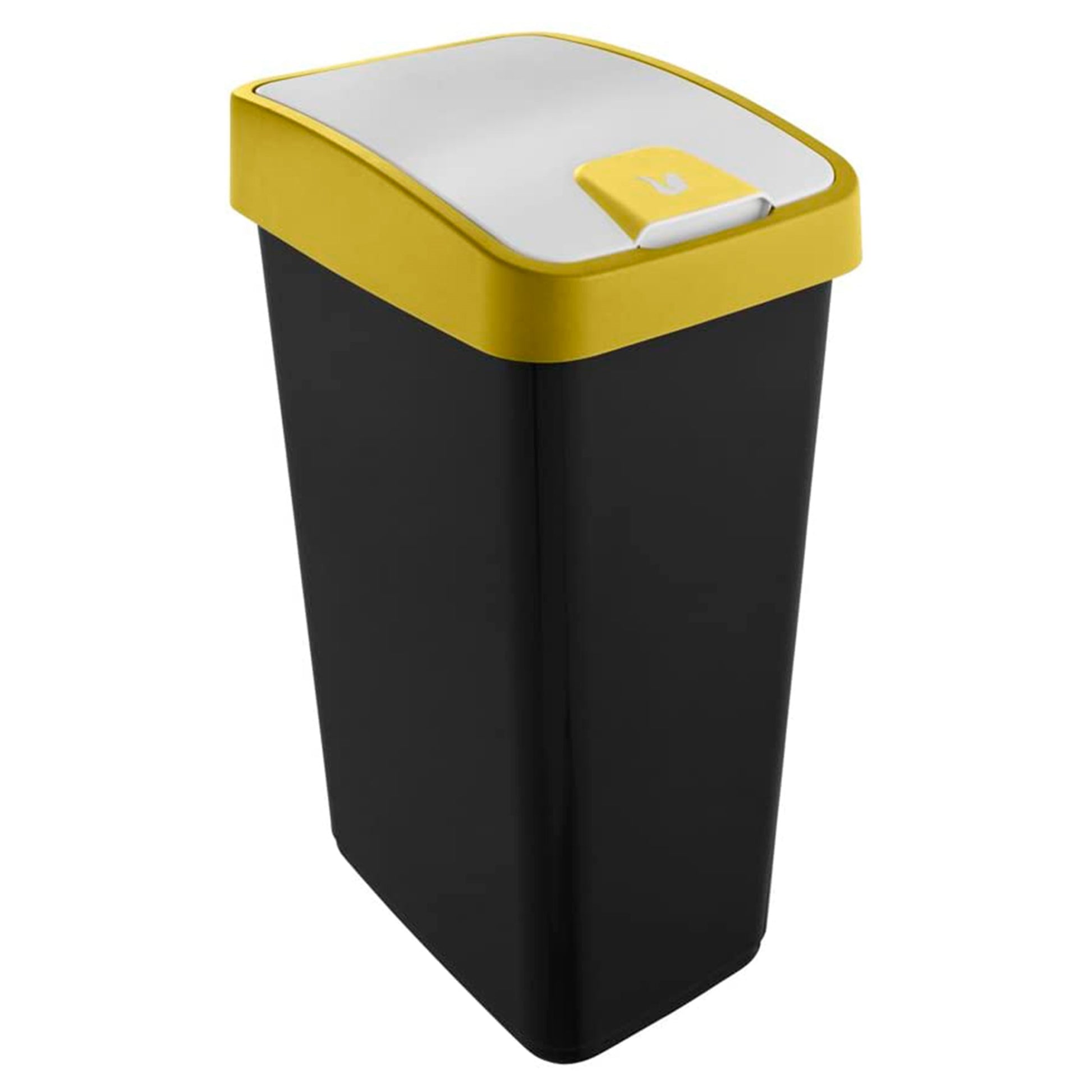 Cubo De La Basura Premium Con Tapa Abatible, Tacto Suave, 45 L, Magne, Amarillo_0