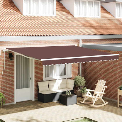 Toldo Retráctil Manual Marrón 400x300 Cm_1