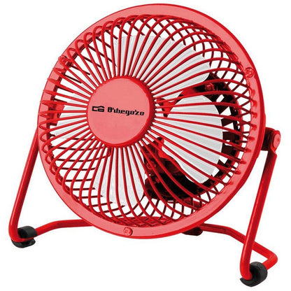 Ventilador USB de sobremesa Rojo PW 1021 Orbegozo 10 cm