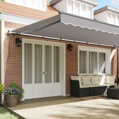 Toldo Retráctil Gris Claro 600 X 300 Cm Tela Y Aluminio_2