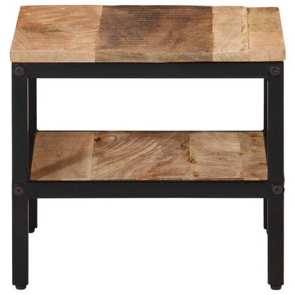 Mesa De Centro De Madera Maciza De Mango Rugosa 35x35x30 Cm_1