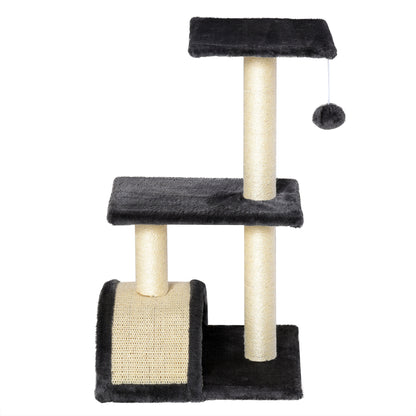 Pawhut Rascador Para Gatos Medianos Con Postes De Sisal Y Plataformas Gris_3