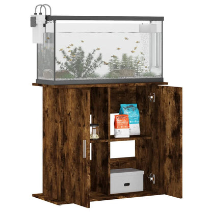 Vidaxl Soporte De Acuario Madera Ingeniería Roble Ahumado 81x36x73 Cm_3