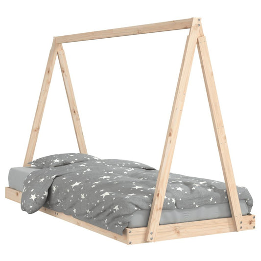 Vidaxl Estructura De Cama Para Niños Madera Maciza De Pino 90x200 Cm_0
