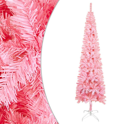 Vidaxl Árbol De Navidad Delgado Rosa 240 Cm_0