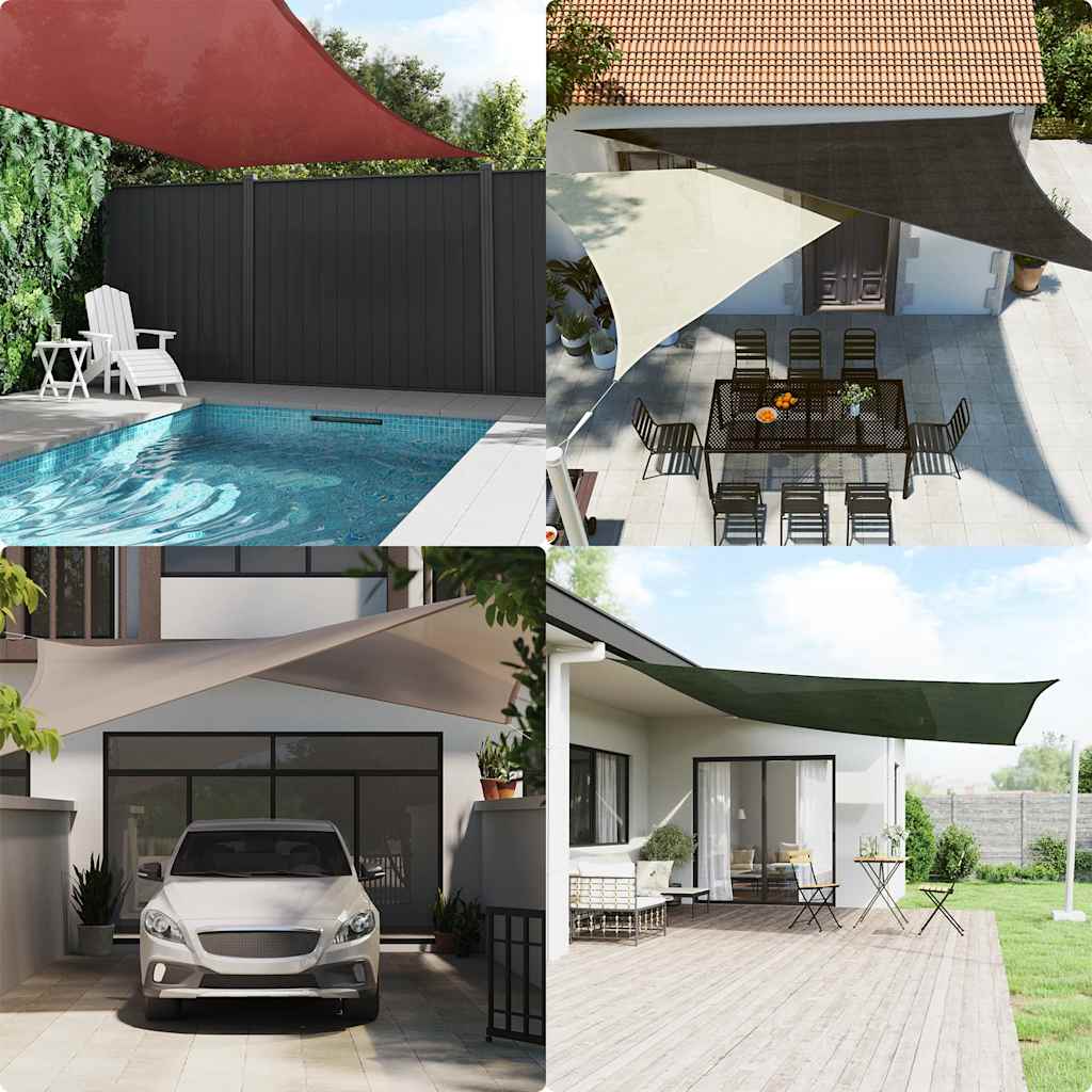 Toldo De Vela Rectangular Hdpe Naranja 160 G/m² 5x6 M_1
